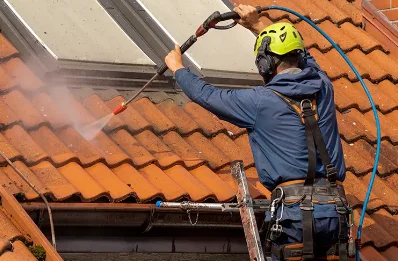 Démoussage et hydrofuge de toiture à Mey